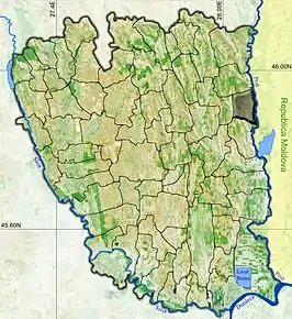 Amplasarea în cadrul județului



		
Poziția în cadrul României