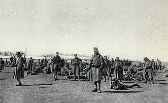 Internarea militarilor în lagăr (1918)