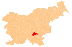 Poziția localității Žužemberk