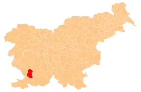 Poziția localității Divača