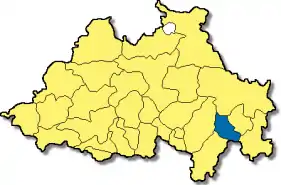 Poziția  Oberdolling pe harta districtului Eichstätt