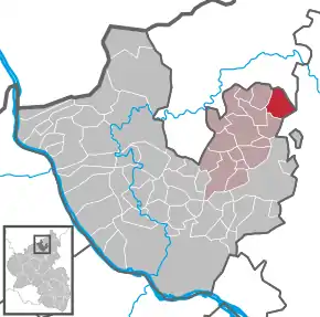 Poziția  Oberdreis pe harta districtului Neuwied