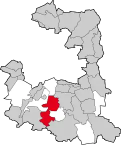 Poziția  Oberhaching pe harta districtului München