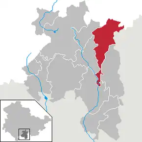 Poziția Oberland am Rennsteig pe harta districtului Sonneberg