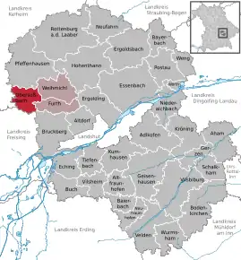 Poziția  Obersüßbach pe harta districtului Landshut