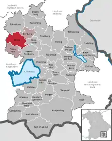 Poziția localității Obing