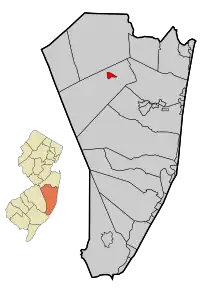 Poziția localității Lakehurst