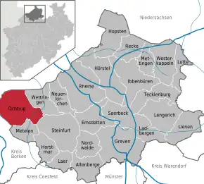 Poziția localității Ochtrup