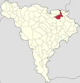 Localizarea în cadrul județului