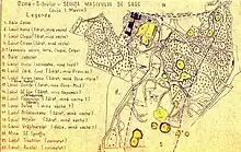 Schiţa masivului de sare (după Ion Al. Maxim, 1930)