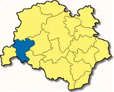 Poziția Odelzhausen pe harta districtului Dachau