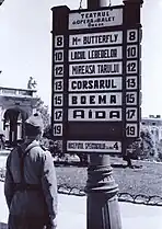 Reclamă la opera din Odesa în perioada românească