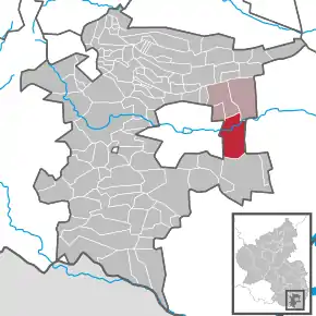 Poziția Offenbach an der Queich pe harta districtului Südliche Weinstraße