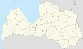 Poziția localității Ogre