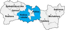 Poziția localității Košice-okolie