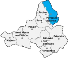 Poziția localității Považská Bystrica