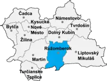 Poziția localității Ružomberok