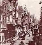 Vijzelstraat în 1891, înainte de extinderea din anii 1920.