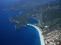 Vedere a Plajei Ölüdeniz aproape de Fethiye