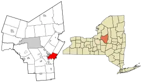 Amplasare în comitatul Oneida și statul New York