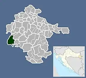 Poziția localității Babina Greda