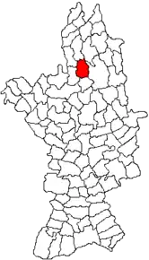 Amplasarea în cadrul județului