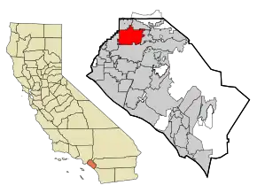 Poziția localității Fullerton