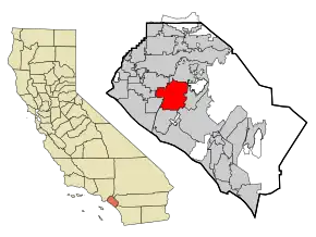 Poziția localității Santa Ana, California