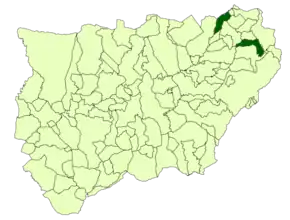 Poziția localității Orcera (Jaén)