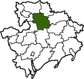 Poziția localității Orihiv