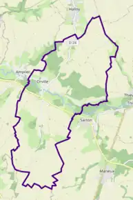 Poziția localității Orville