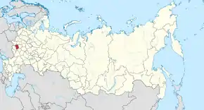 Poziția localității Regiunea Oriol