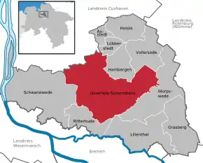 Poziția localității Osterholz-Scharmbeck