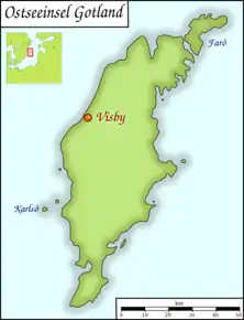 Poziția localității Visby