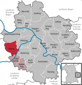 Poziția localității Otzing