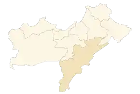 Localizarea districtului în cadrul provinciei