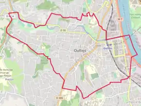 Poziția localității Oullins