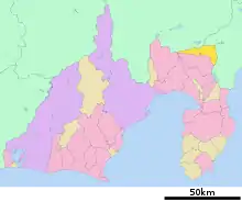 Poziția localității Oyama