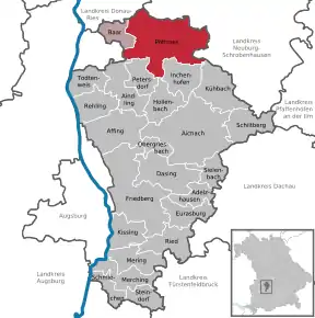 Poziția localității Pöttmes