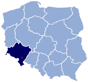 Poziția localității Dzierżoniów