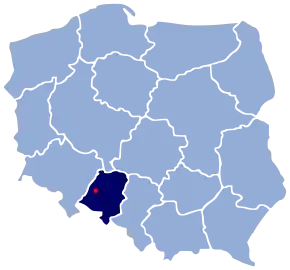 Poziția localității Grodków