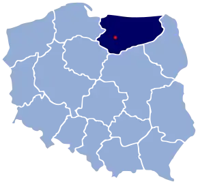 Poziția localității Ostróda