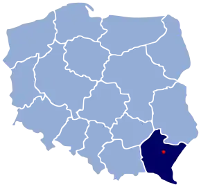 Poziția localității Rzeszów