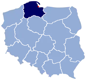 Poziția localității Sopot