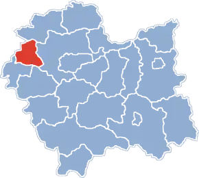 Poziția localității Județul Chrzanów