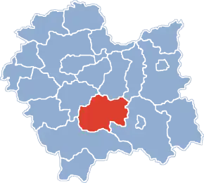 Poziția localității Județul Limanowa