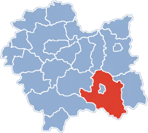 Poziția localității Județul Nowy Sącz