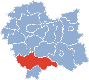 Poziția localității Județul Nowy Targ