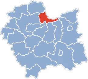 Poziția localității Județul Proszowice