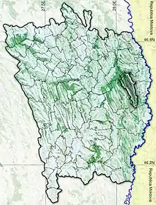 Amplasarea în cadrul județului